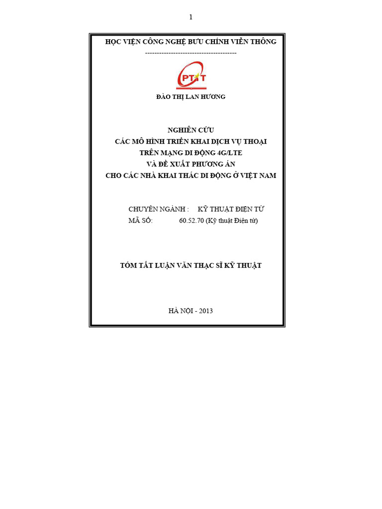 Dao - TH - Lan - HNG - Nghien - Cu - Cac - Mo - Hinh | PDF