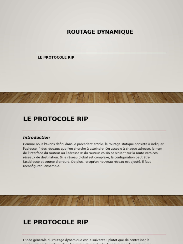 Protocole RIP en Routage Dynamique | PDF | Routage | Adresse IP