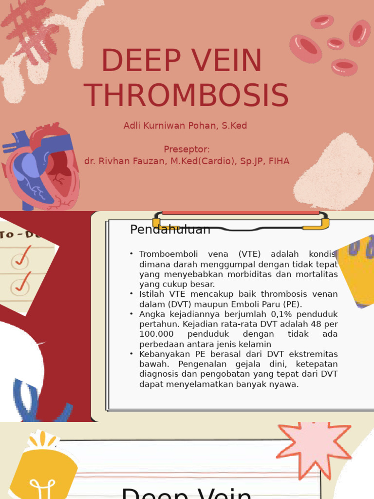Epidemiologi dan Tatalaksana DVT | PDF