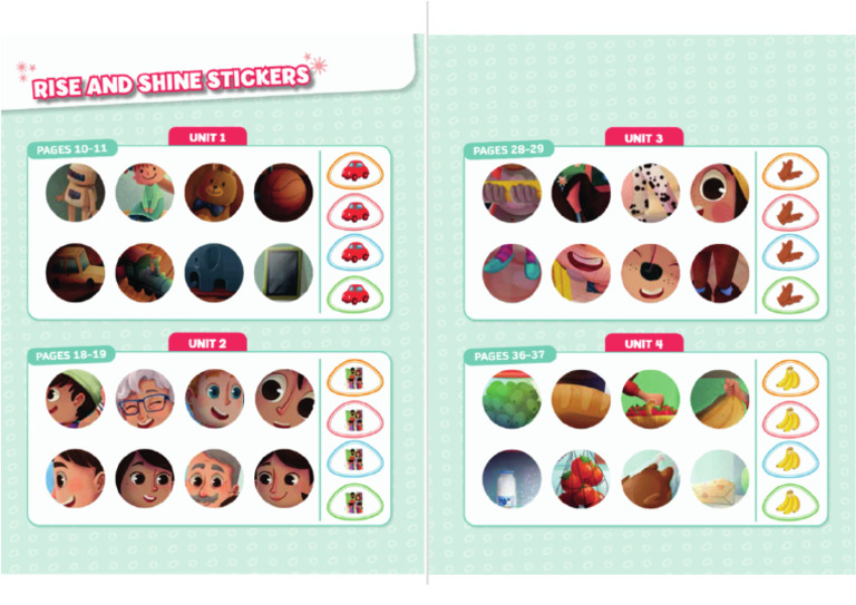 Stickers Rise and Shine 1 | PDF