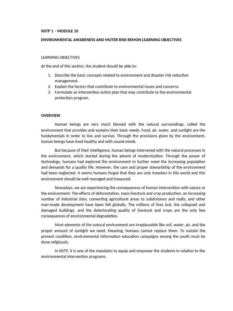 Environmental Awareness and Pollution Risks | PDF | Greenhouse Gas ...