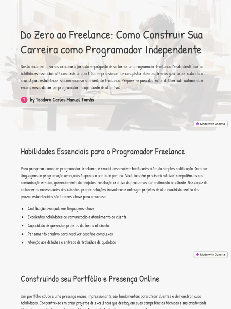 Carreira de Programador Freelance | PDF | Marketing | Trabalhador autônomo