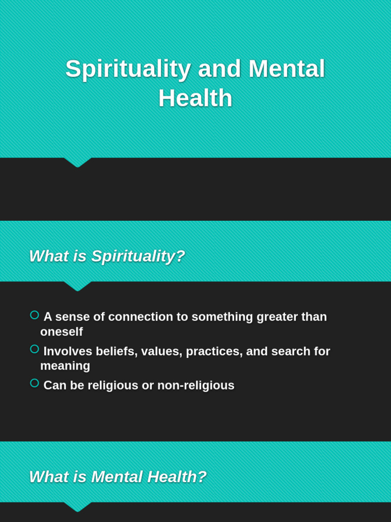 Spirituality and Mental Health 014424 | PDF