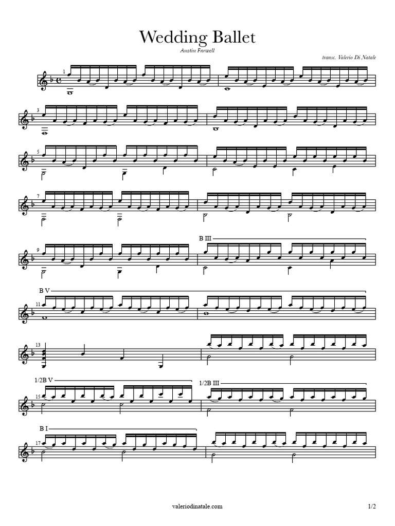 Wedding ballet austin farwell sheet music | Beachweddingtips.com