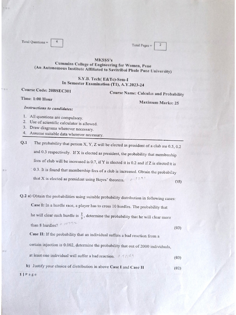 Sem 3 (T1+t2+ese) | PDF