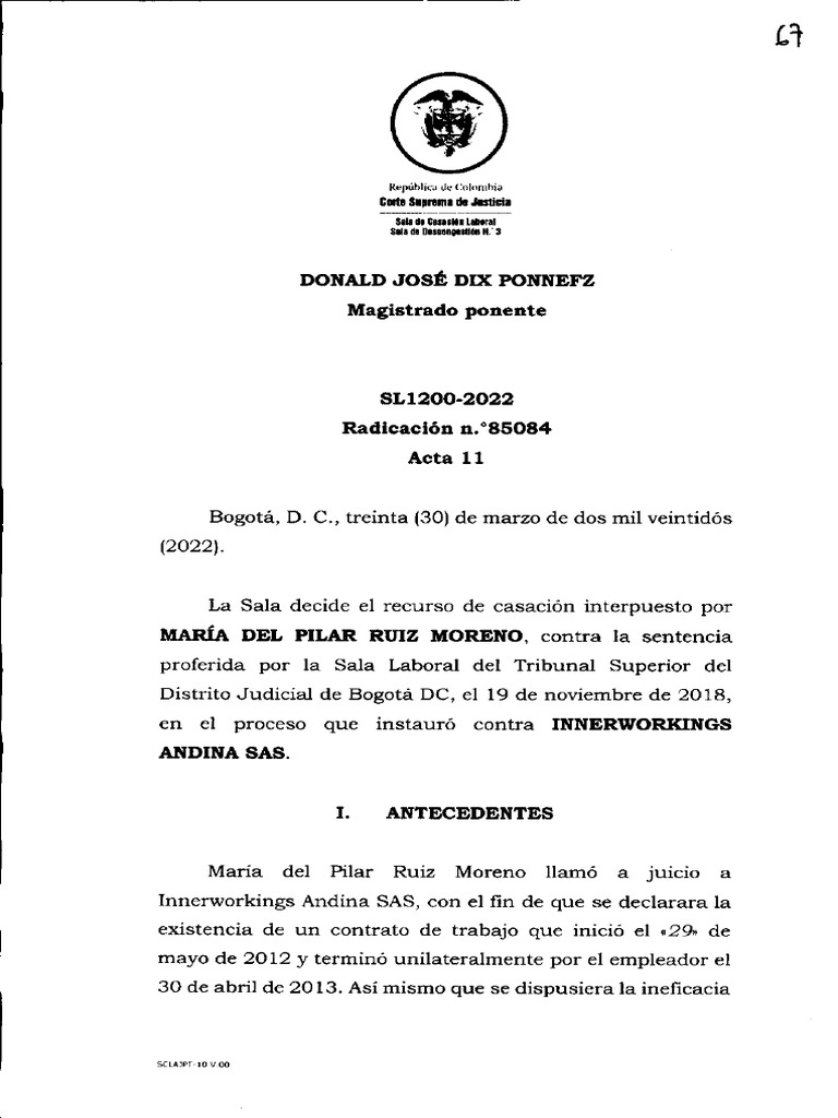 Sentencia SL1200-2022 | PDF | Salario | Derecho laboral