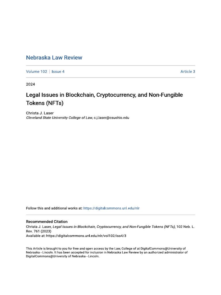 Legal Issues Blockchain Criptocurrency W3 | PDF