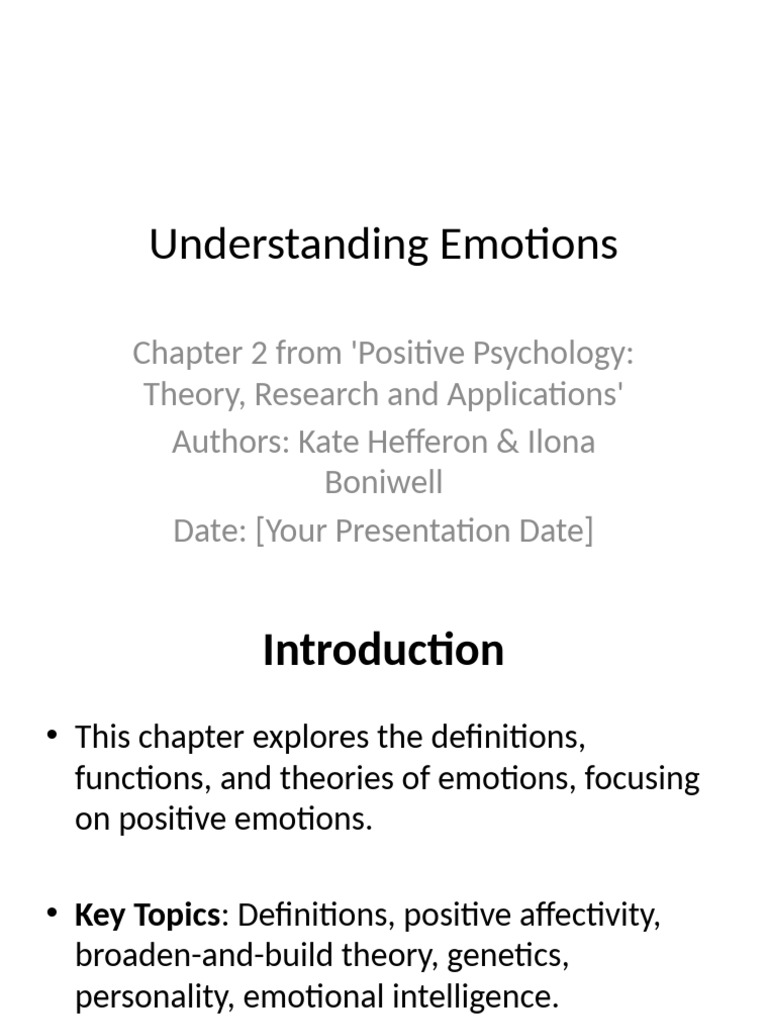 Exploring Positive Emotions and Intelligence | PDF | Emotions | Affect ...