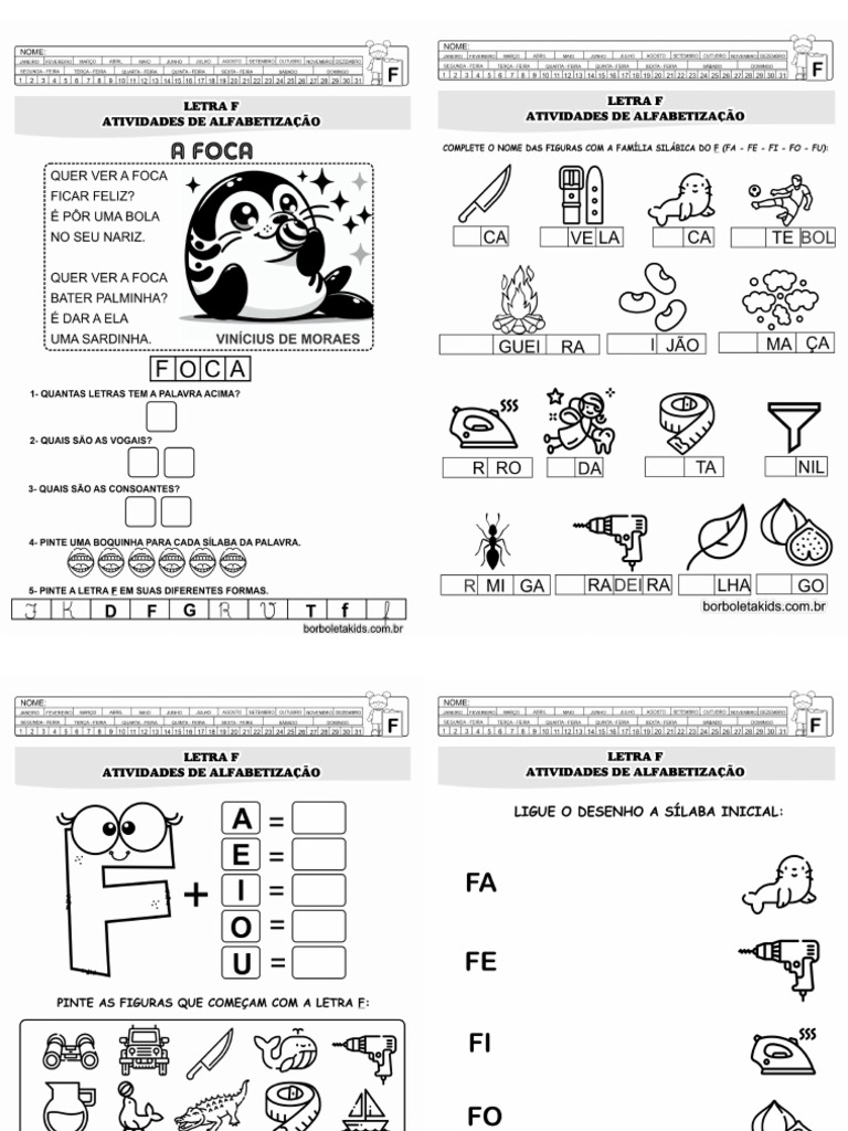 Jogo da Memória - Letra F | PDF