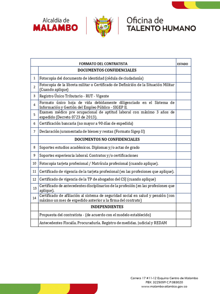 FORMATO CHECK LIST (1) | PDF