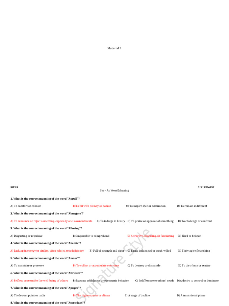 Word Meanings and Synonyms Guide | PDF | Epidemics