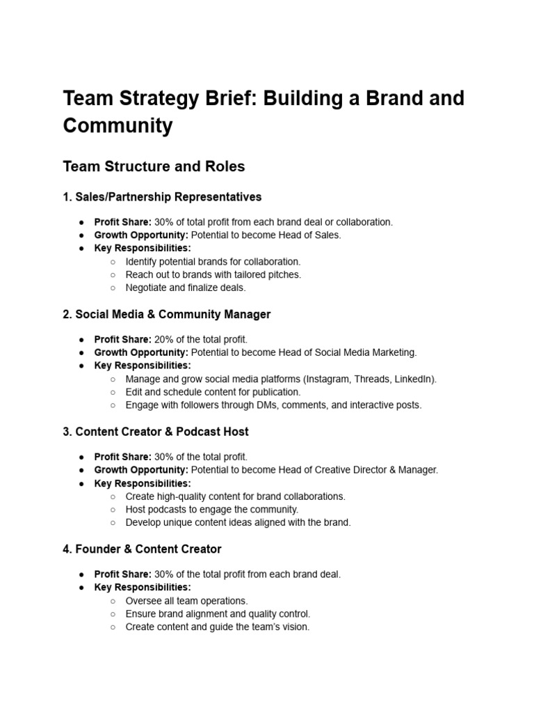 Team Strategy for Brand Building | PDF | Brand | Social Media Marketing