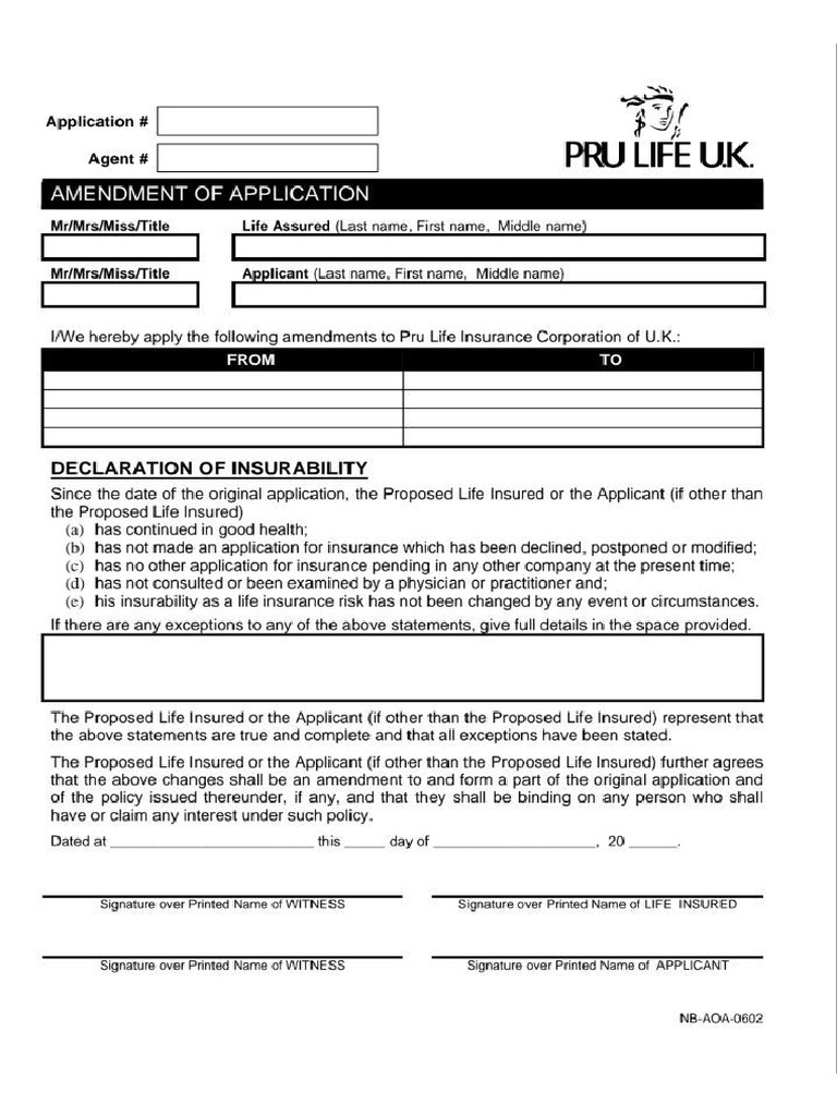 Amendment Form | PDF