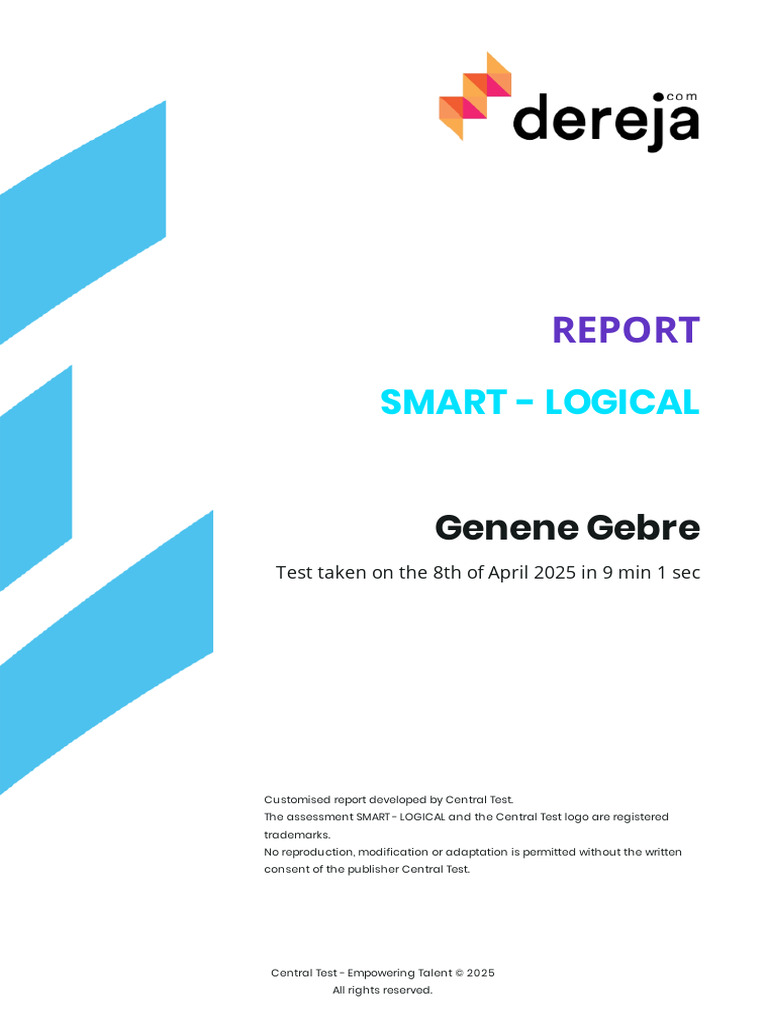 SMART-LOGICAL Assessment Report | PDF | Reason | Intelligence