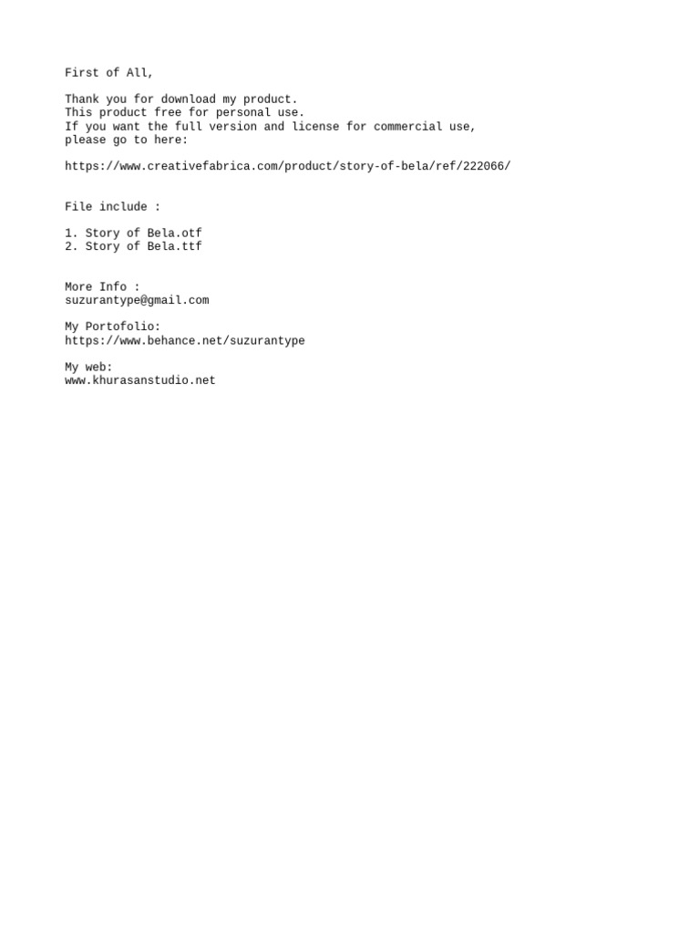 Free Story of Bela Font Download | PDF