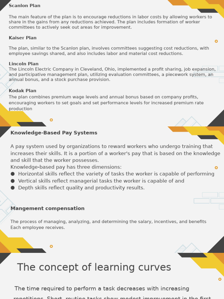 Employee Incentive and Learning Curve Plans | PDF | Labour Economics ...