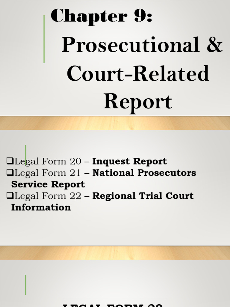 Legal Forms for Prosecution and Court | PDF | Prosecutor | Power Of ...
