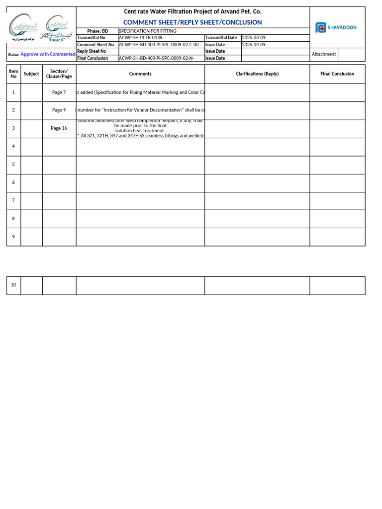 Acwp SH BD 400 Pi SPC 0009 02 C 00 | PDF | Heat Treating | Mechanical ...