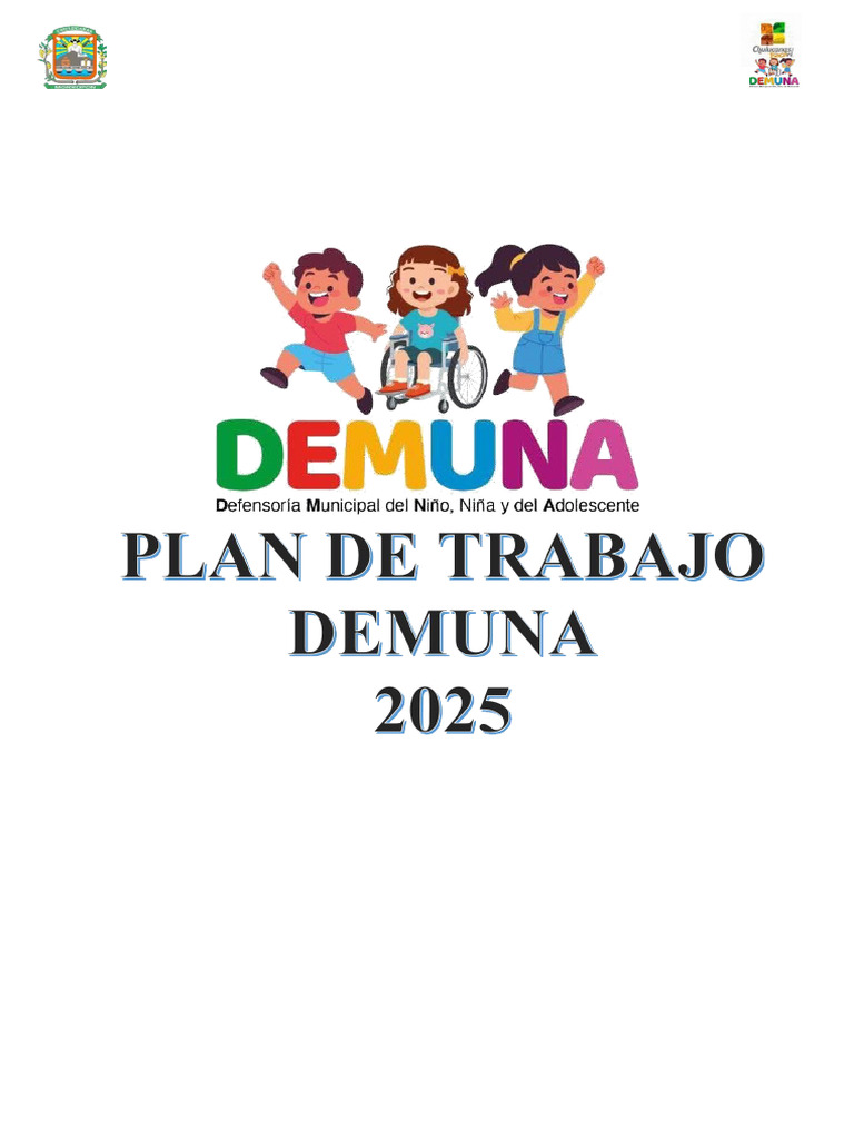Plan Anual DEMUNA Morropón 2025 | PDF | Gobierno local | Derechos de ...
