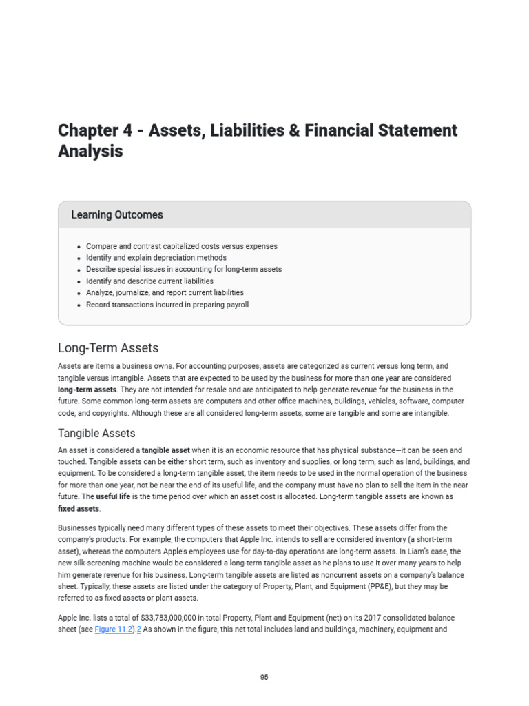 w04 Assets | PDF | Depreciation | Debits And Credits