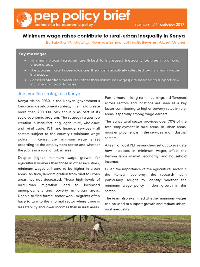Minimum Wage Impact on Kenya's Inequality | PDF | Minimum Wage | Labour ...
