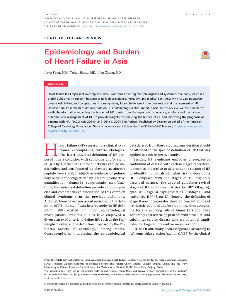 Heart Failure Epidemiology in Asia | PDF | Heart Failure | Cardiology