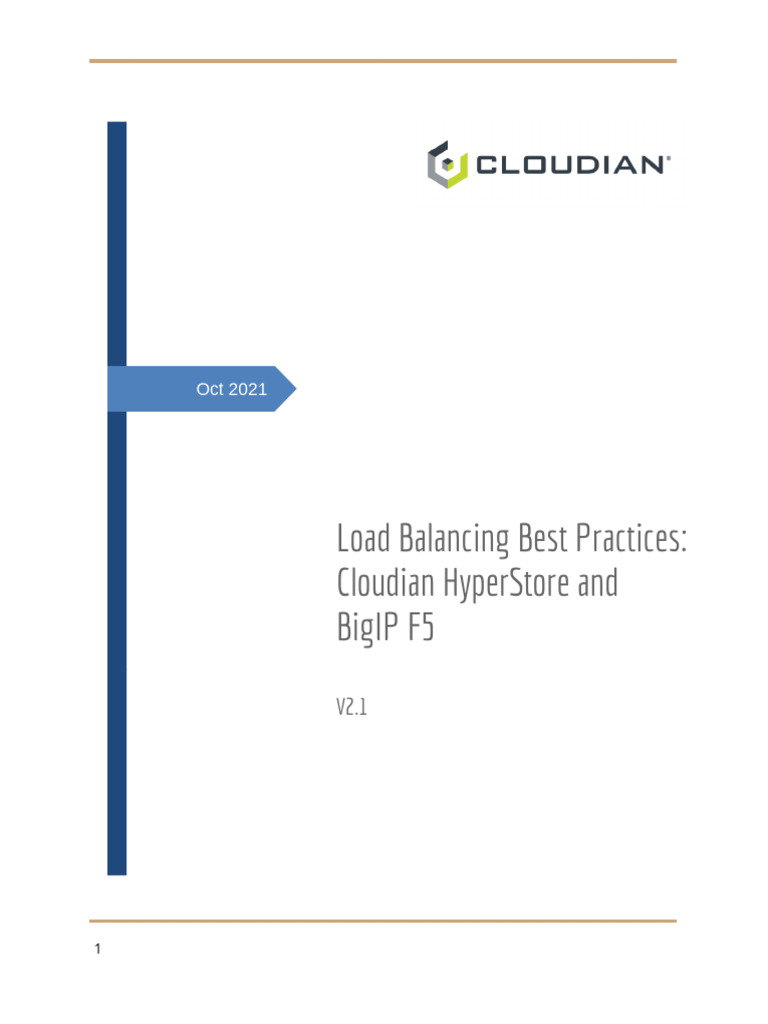 F5 Load Balancing Best Practices Guide | PDF | Load Balancing ...