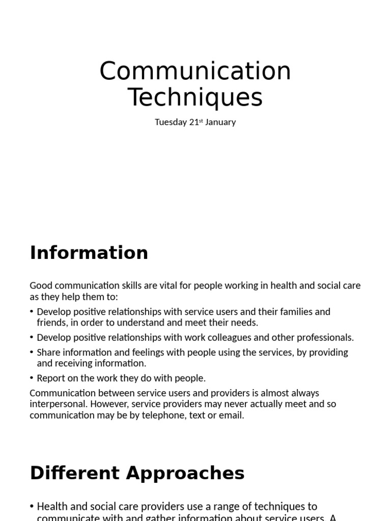 Effective Communication in Health Care | PDF | Communication ...