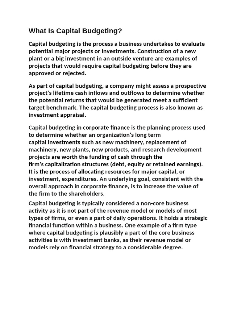 Understanding Internal Rate of Return | PDF | Capital Budgeting ...