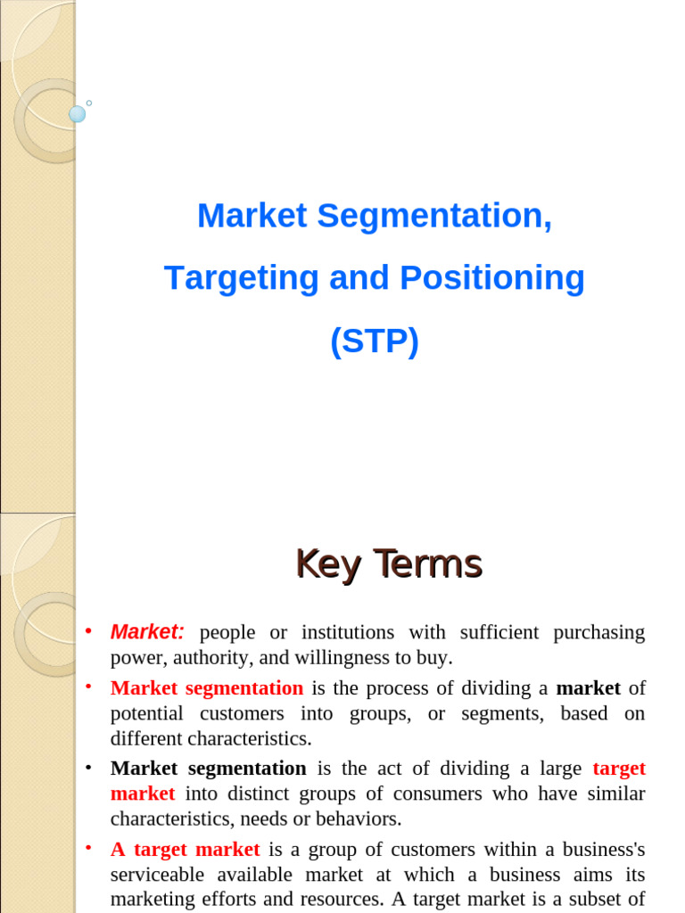 S - Market & STP | PDF | Market Segmentation | Marketing
