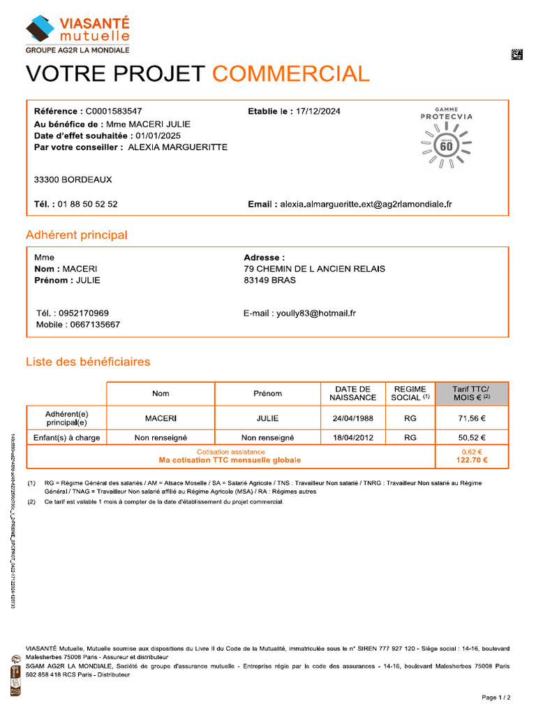 Tarif 2025 | PDF