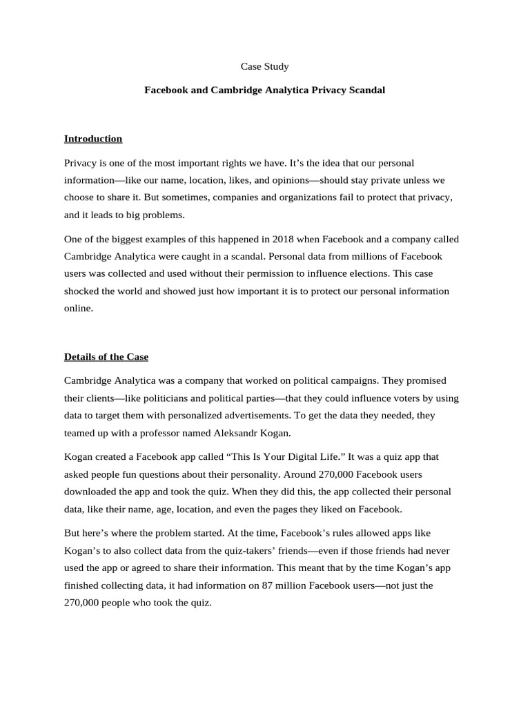 FacebookCambridge Analytica Scandal Explained PDF Facebook
