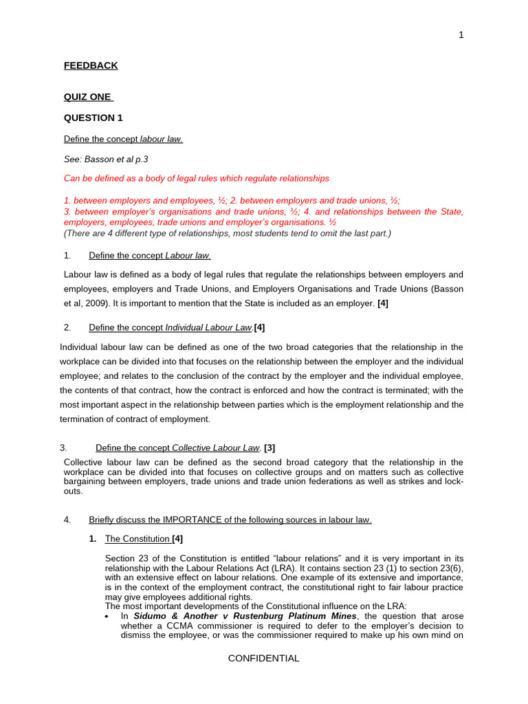 Understanding Labour Law Concepts | PDF | Labour Law | Employment