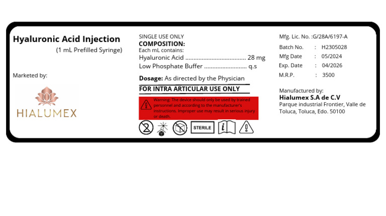 Hyaluronic Acid Injection | PDF