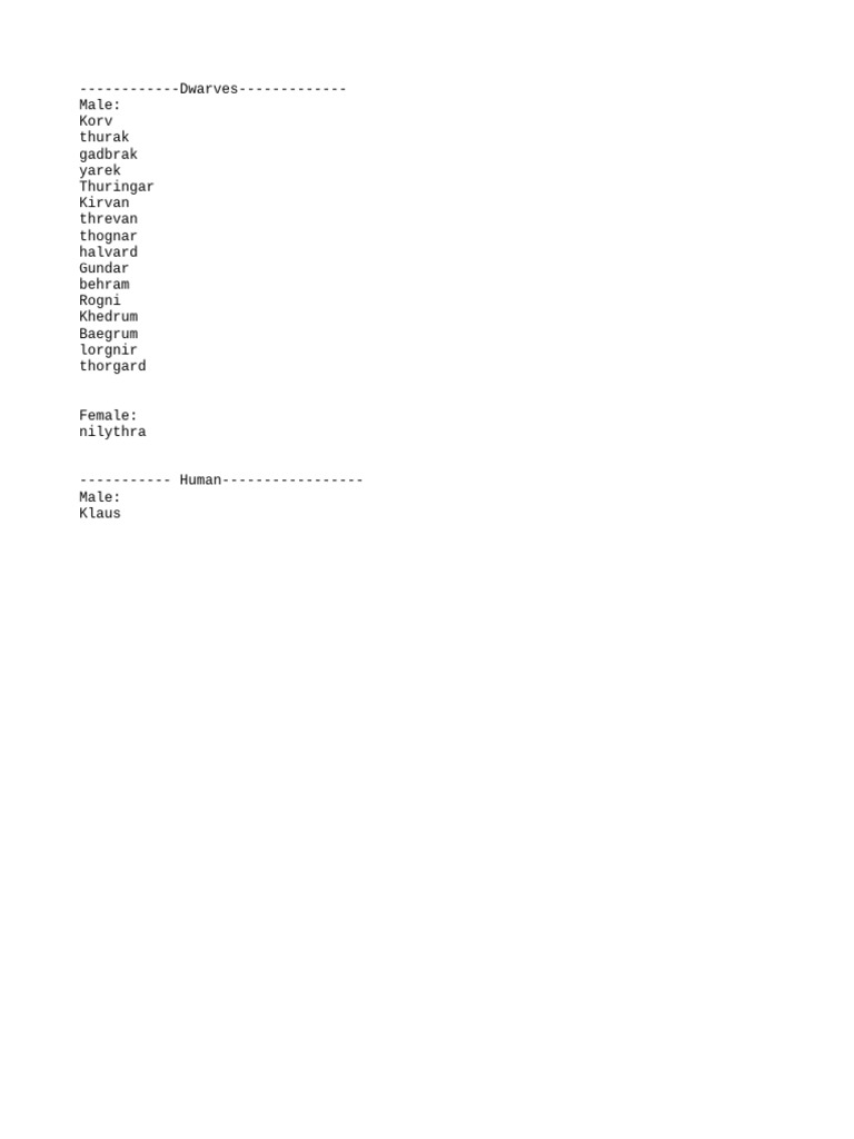 Names To Use | PDF