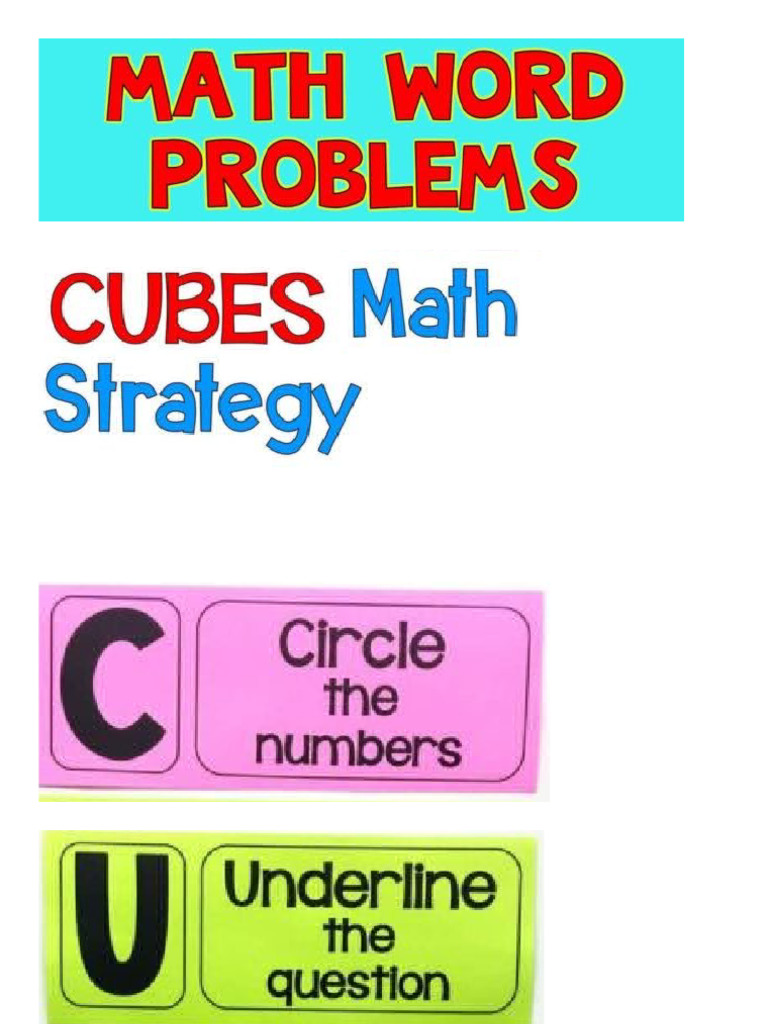 Math Cubes Strategy | PDF