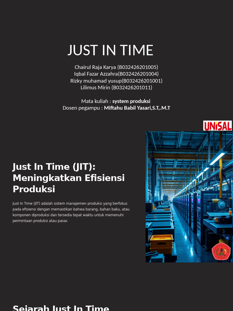 Efisiensi Produksi dengan Just In Time | PDF