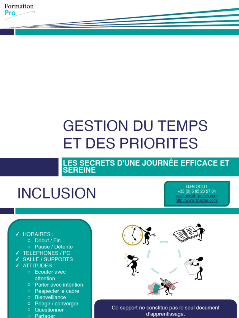 Gestion efficace du temps et priorités | PDF | Gestion du temps ...