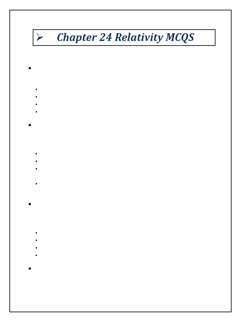 Chapter 24 Relativity Complete o | PDF | General Relativity | Gravity
