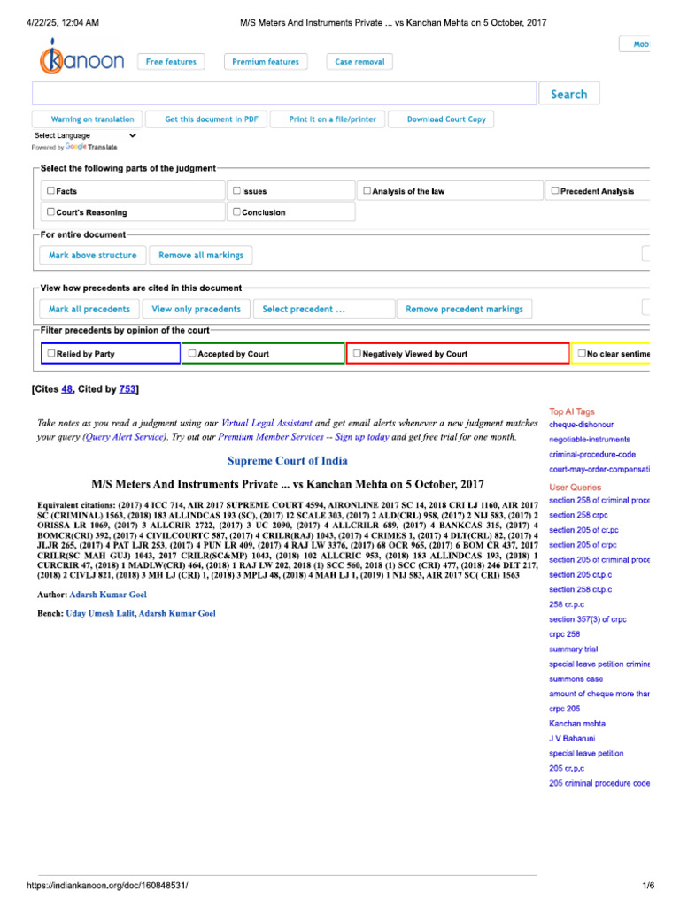 SC Order 138 NI CASE | PDF