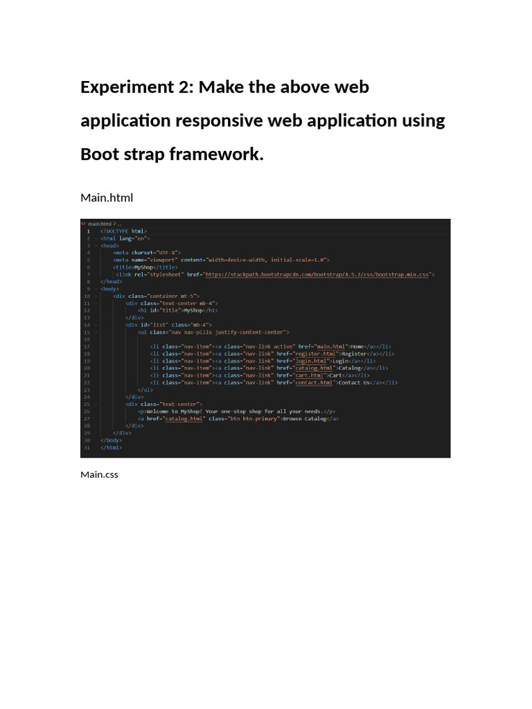 Responsive Web App with Bootstrap | PDF