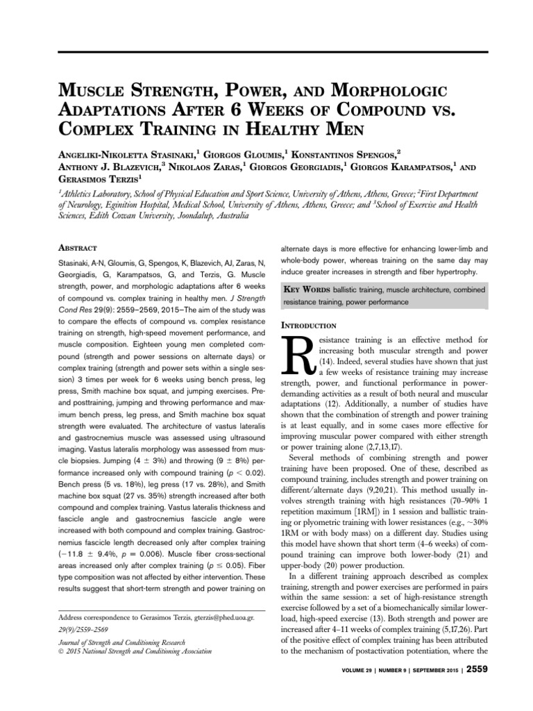 Muscle Strength, Power, and Morphologic.22 | PDF | Strength Training ...