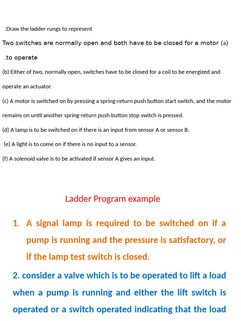 Ladder Program Example | PDF