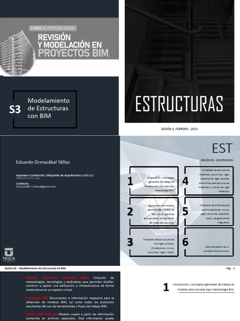 Modelado BIM de Estructuras 2023 | PDF | Modelado de información de ...