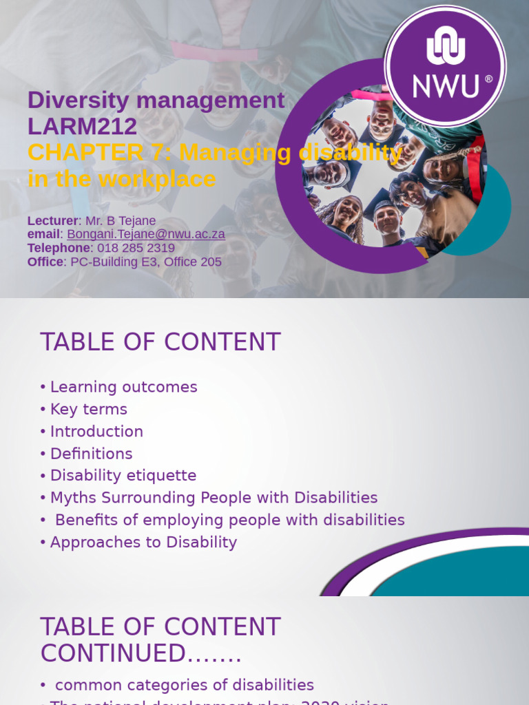 Managing Disability in the Workplace | PDF | Disability | Mental Disorder