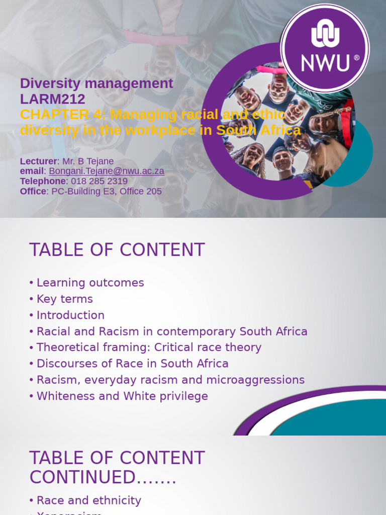 Managing Racial Diversity in South Africa | PDF | Race (Human ...