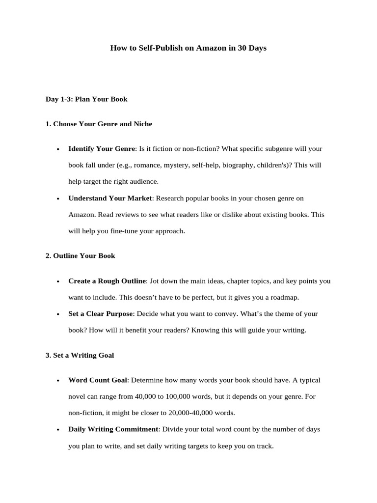 How To Self Publish in 30 Days | PDF | Books | Written Communication