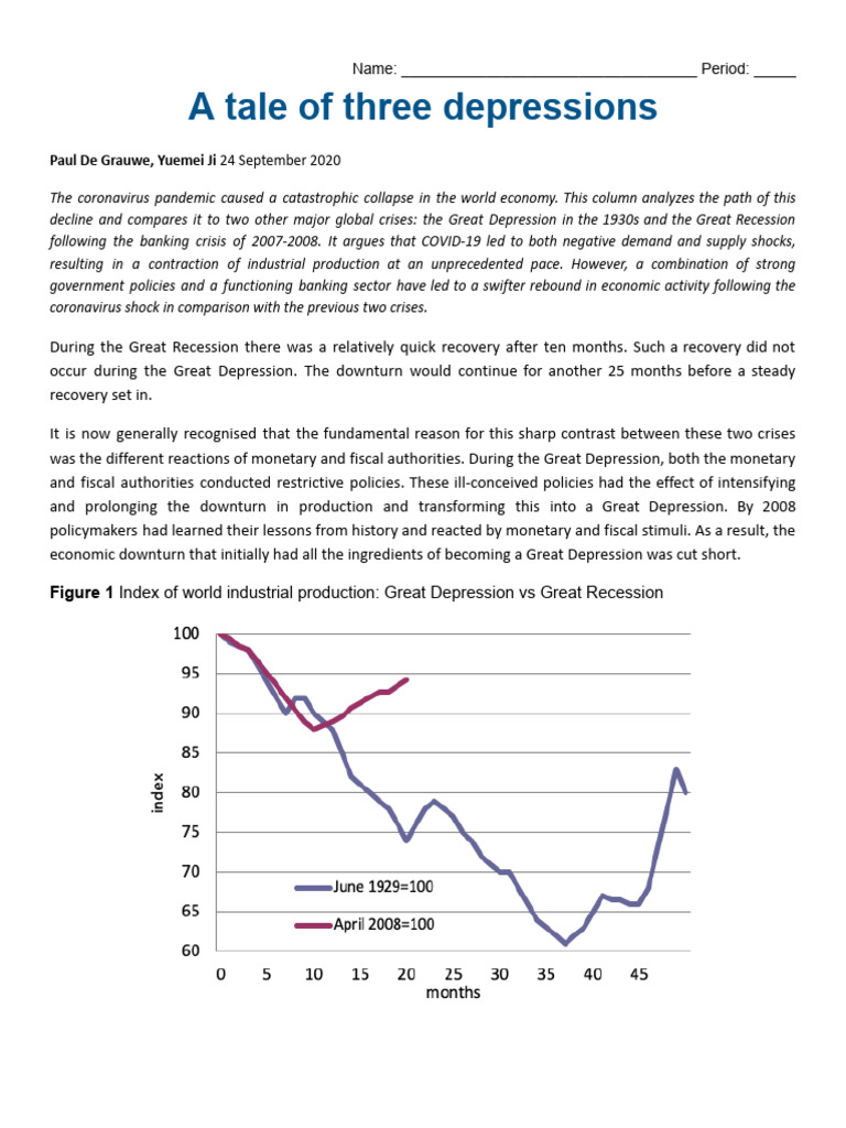 A Tale of Three Depressions | PDF | Recession | Great Depression