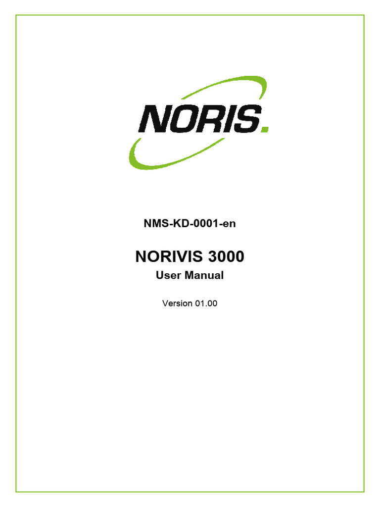 NMS-KD-0001-en - V1.00 - NORIVIS 3000 User Manual | PDF | Button ...