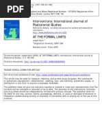 At the Formal Limits